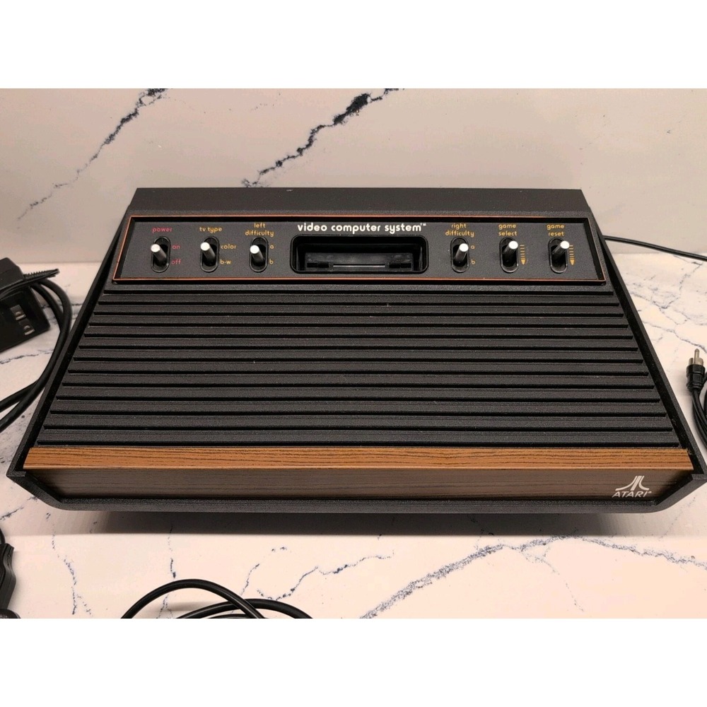 Atari 2600 Console W/ Adapter, 2 Joystick, 2 Set Paddles Connect To TV Untested - Picture 5 of 6